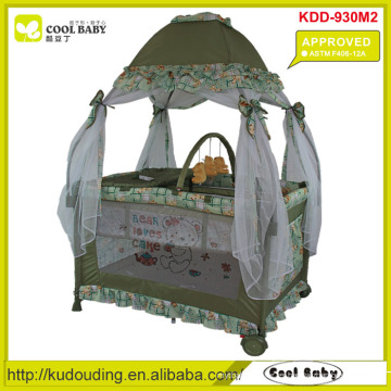 ASTM F406-12A Aprobado NUEVO Parque infantil para bebé con Mongolia Mosquito Net